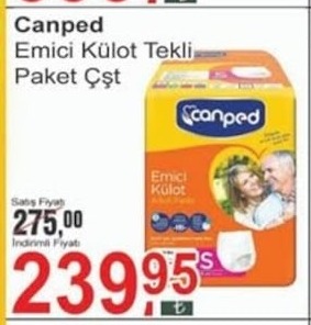 Canped Emici Külot Tekli Paket Çeşit