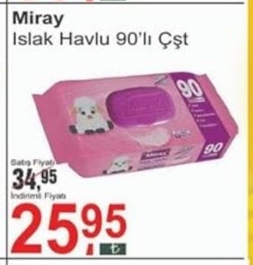 Miray Islak Havlu 90'Lı Çeşit