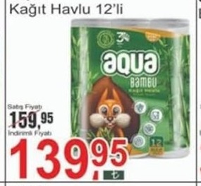 Aqua Bambu Kağıt Havlu 12'Li