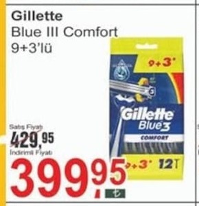 Gillette Blue Iii Comfort Tıraş Bıçağı 9+3'Lü