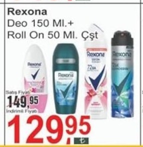 Rexona Deo 150 Ml. Roll On 50 Ml. Çeşit