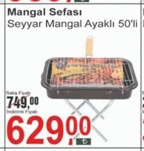 Mangal Sefası Seyyar Mangal Ayaklı 50'Li