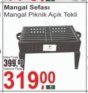 Mangal Sefası Mangal Piknik Açık Tekli