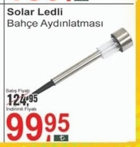 Solar Ledli Bahçe Aydınlatması