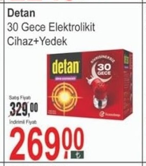 Detan 30 Gece Elektrolikit Cihaz+Yedek