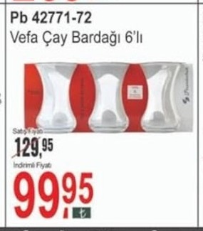 Vefa Çay Bardağı 6'Lı