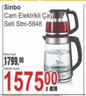 Sinbo Cam Elektrikli Çay Seti Stm-5848