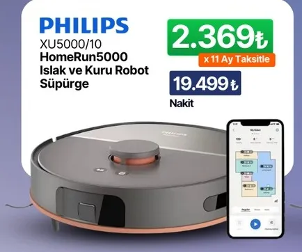 Philips Xu5000/10 Homerun5000 Islak Ve Kuru Robot Süpürge
