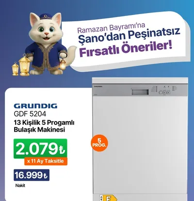 Grundig Gdf 5204 13 Kişilik 5 Programlı Bulaşık Makinesi