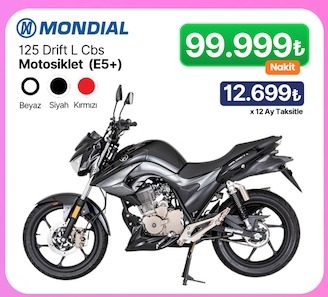 Mondial 125 Drift L Cbs Motosiklet (E5+)