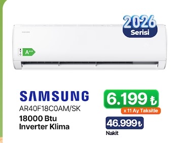Samsung Ar40F18C0Am/Sk 18000 Btu Inverter Klima