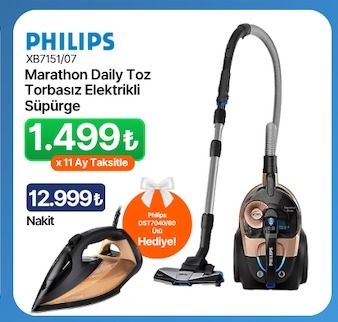 Philips Xb7151/07 Marathon Daily Toz Torbasız Elektrikli Süpürge