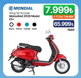 Mondial Wing 50 Scooter Motosiklet 2026 Model E5+