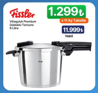 Fissler Vitaquick Premium Düdüklü Tencere 6 Litre