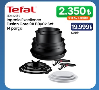 Tefal Ingenio Excellence Fusion Core 9X Büyük Set 14 Parça