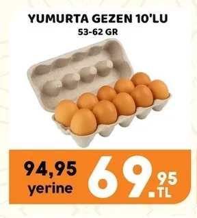 Yumurta Gezen 10'Lu 53-62 Gr