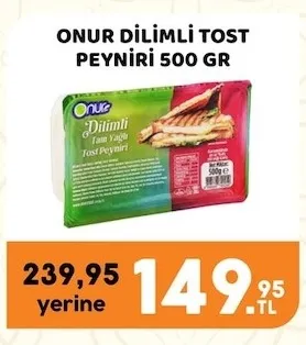 Onur Dilimli Tost Peyniri 500 Gr