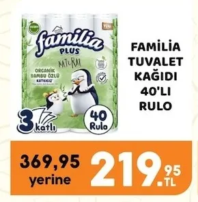Familia Tuvalet Kağıdı 40'Lı Rulo