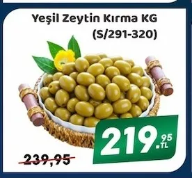 Yeşil Zeytin Kırma Kg (S/291-320)