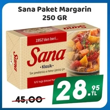 Sana Paket Margarin 250 Gr
