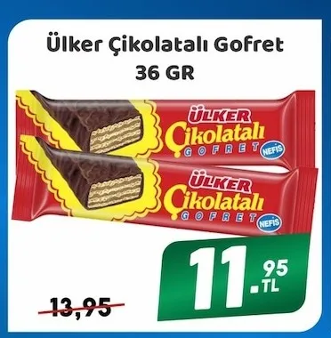 Ülker Çikolatalı Gofret 36 Gr