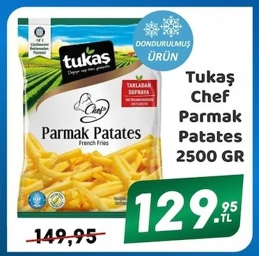 Tukaş Chef Parmak Patates 2500 Gr