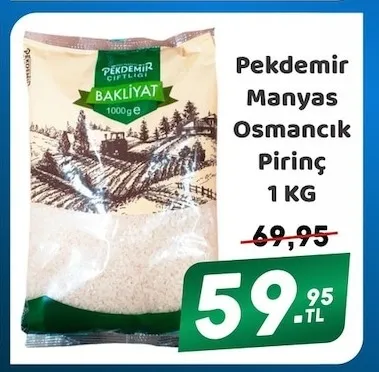 Pekdemir Manyas Osmancık Pirinç 1 Kg