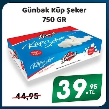 Günbak Küp Şeker 750 Gr