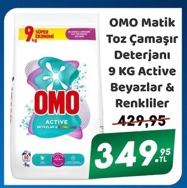 Omo Matik Toz Çamaşır Deterjanı 9 Kg Active Beyazlar & Renkliler
