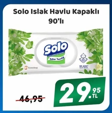 Solo Islak Havlu Kapaklı 90'Lı