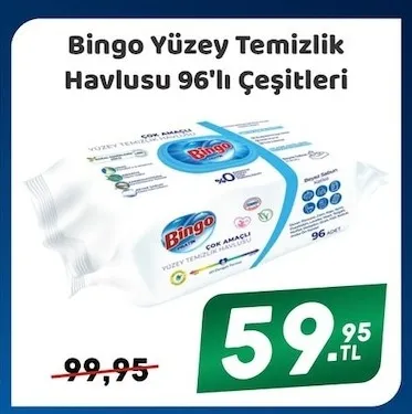 Bingo Yüzey Temizlik Havlusu 96'Lı Çeşitleri