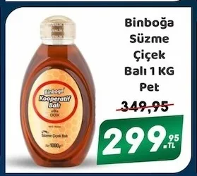 Binboğa Süzme Çiçek Balı 1 Kg Pet
