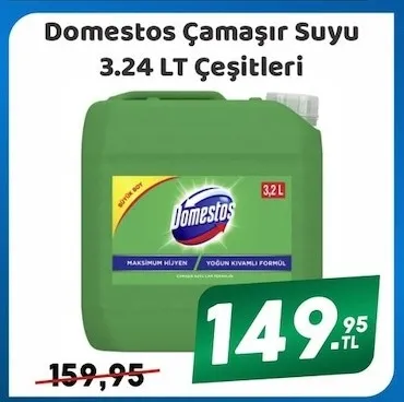 Domestos Çamaşır Suyu 3.24 Lt Çeşitleri