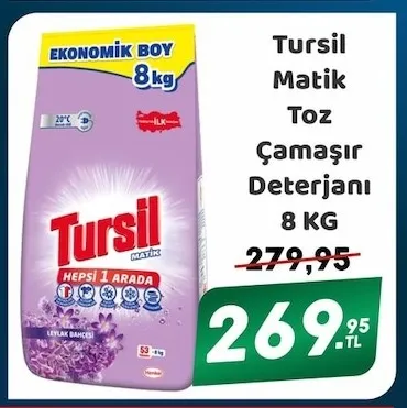 Tursil Matik Toz Çamaşır Deterjanı 8 Kg
