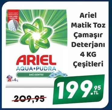 Ariel Matik Toz Çamaşır Deterjanı 4 Kg Çeşitleri
