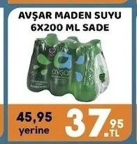 Avşar Maden Suyu 6X200 Ml Sade