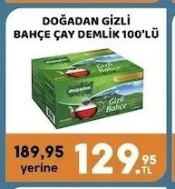 Doğadan Gizli Bahçe Çay Demlik 100'Lü
