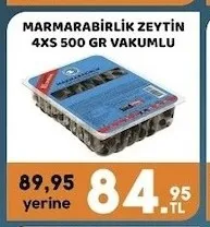 Marmarabirlik Zeytin 4Xs 500 Gr Vakumlu