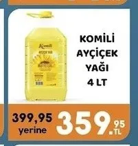 Komili Ayçiçek Yağı 4 Lt