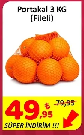 Portakal 3 Kg (Fileli)
