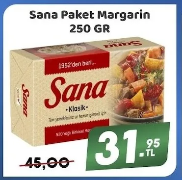 Sana Paket Margarin 250 Gr