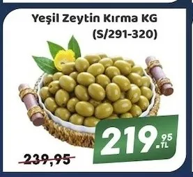 Yeşil Zeytin Kırma Kg (S/291-320)