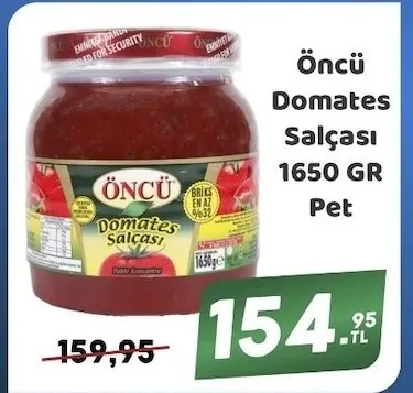 Öncü Domates Salçası 1650 Gr Pet