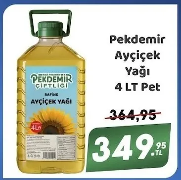 Pekdemir Ayçiçek Yağı 4 Lt Pet