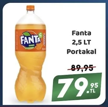 Fanta 2,5 Lt Portakal