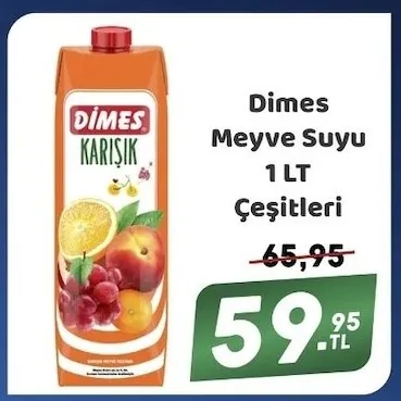 Dimes Meyve Suyu 1 Lt Çeşitleri