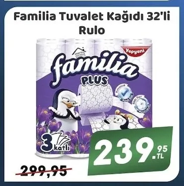 Familia Tuvalet Kağıdı 32'Li Rulo
