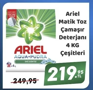 Ariel Matik Toz Çamaşır Deterjanı 4 Kg Çeşitleri