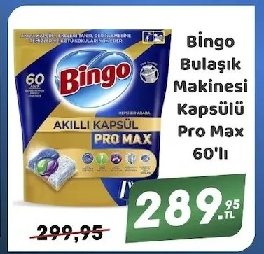 Bingo Bulaşık Makinesi Kapsülü Pro Max 60'Lı