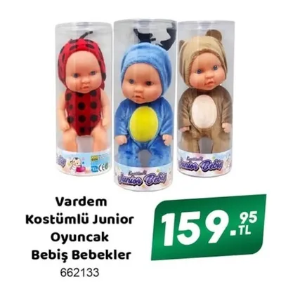 Vardem Kostümlü Junior Oyuncak Bebiş Bebekler